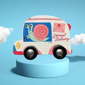 Target Bullseye's Playground Valentine's Day Wooden Snail White Car Toy